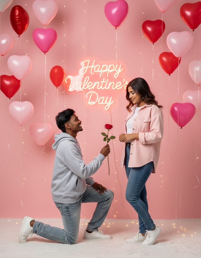 A romantic Valentine’s Day photoshoot
